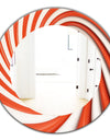 Orange Spiral - Modern Mirror - Oval or Round Wall Mirror