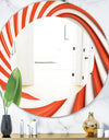 Orange Spiral - Modern Mirror - Oval or Round Wall Mirror
