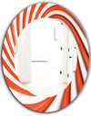 Orange Spiral - Modern Mirror - Oval or Round Wall Mirror