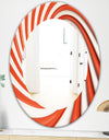 Orange Spiral - Modern Mirror - Oval or Round Wall Mirror