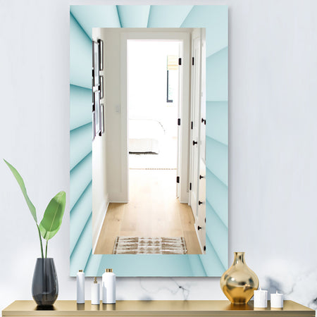 Light Blue Waves 1 - Modern Mirror - Wall Mirror