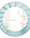 Light Blue Waves 1 - Modern Mirror - Oval or Round Wall Mirror