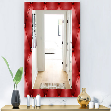 Porch & Den [Mirror] Leather Print III - Modern Wall Mirror