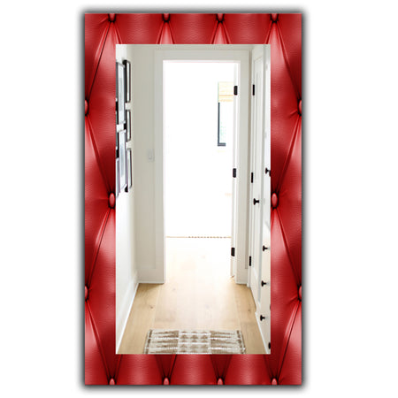 Porch & Den [Mirror] Leather Print III - Modern Wall Mirror