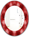 Leather Print III - Modern Mirror - Frameless Oval or Round Wall Mirror