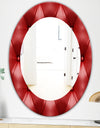 Leather Print III - Modern Mirror - Frameless Oval or Round Wall Mirror