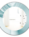 Light Blue Waves 2 - Modern Mirror - Oval or Round Wall Mirror