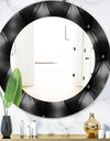 Leather Print IV - Modern Mirror - Oval or Round Wall Mirror