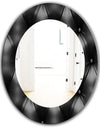 Leather Print IV - Modern Mirror - Oval or Round Wall Mirror