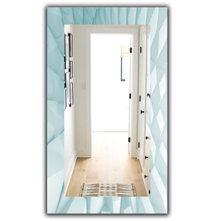 Light Blue Waves 3 - Modern Mirror - Wall Mirror