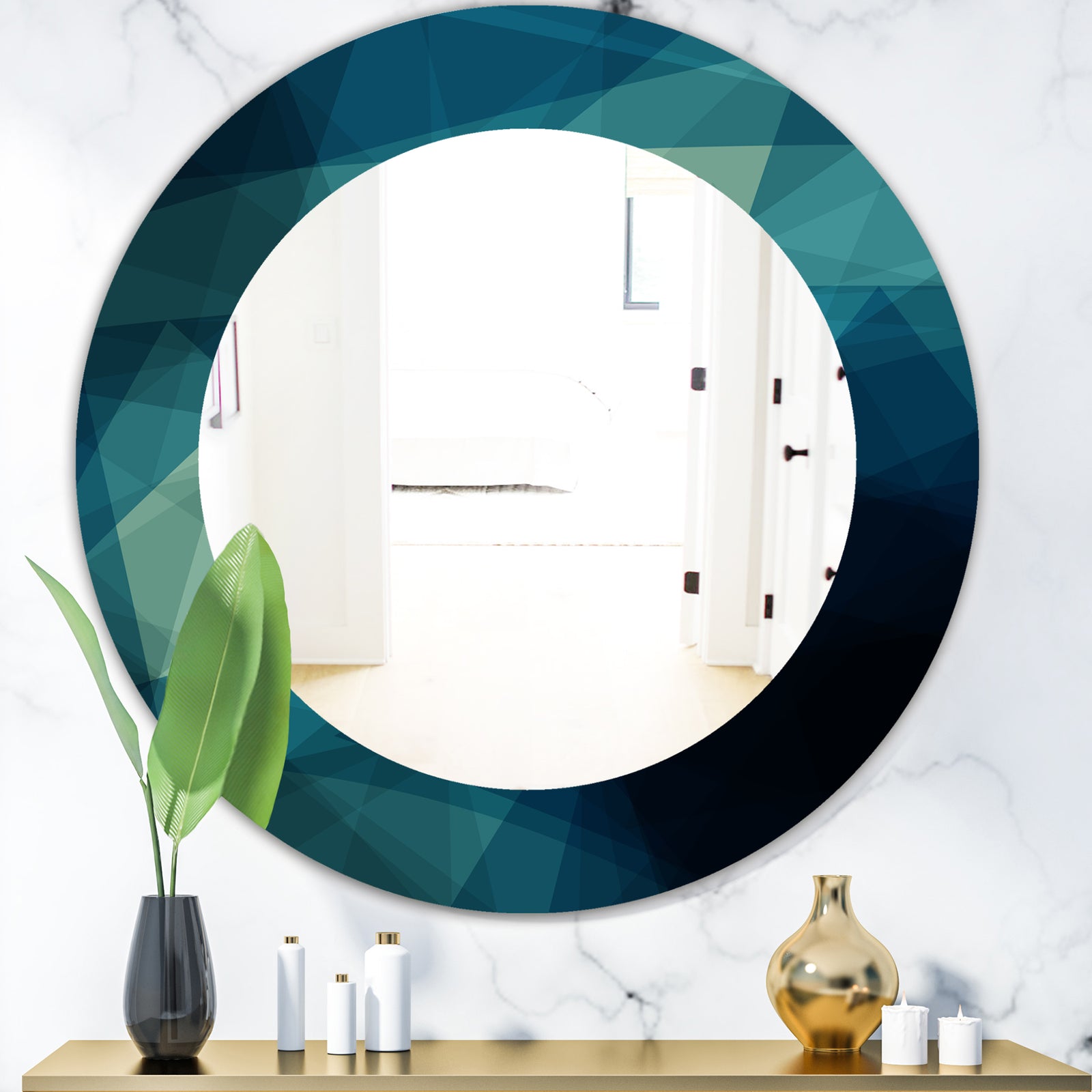 Porch & Den 'Shades Of Blue - Modern Mirror