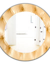 Leather Print - Modern Mirror - Oval or Round Wall Mirror