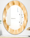 Leather Print - Modern Mirror - Oval or Round Wall Mirror
