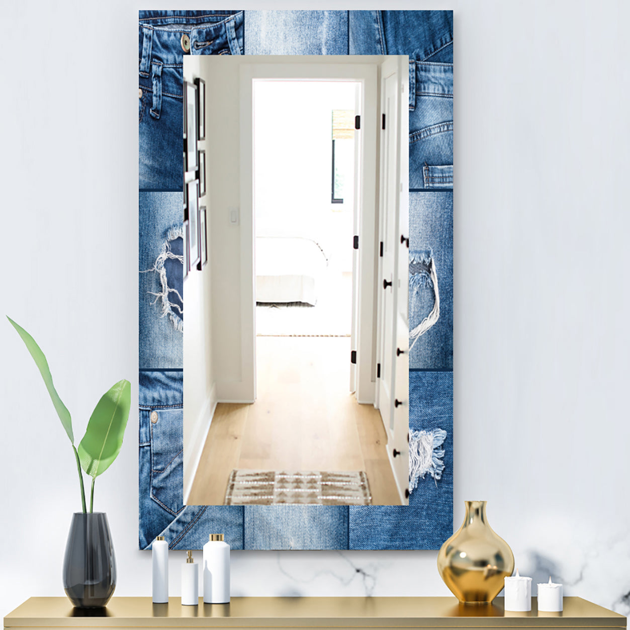 Blue Jeans - Modern Mirror - Vanity Mirror