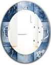 Blue Jeans - Modern Mirror - Oval or Round Wall Mirror