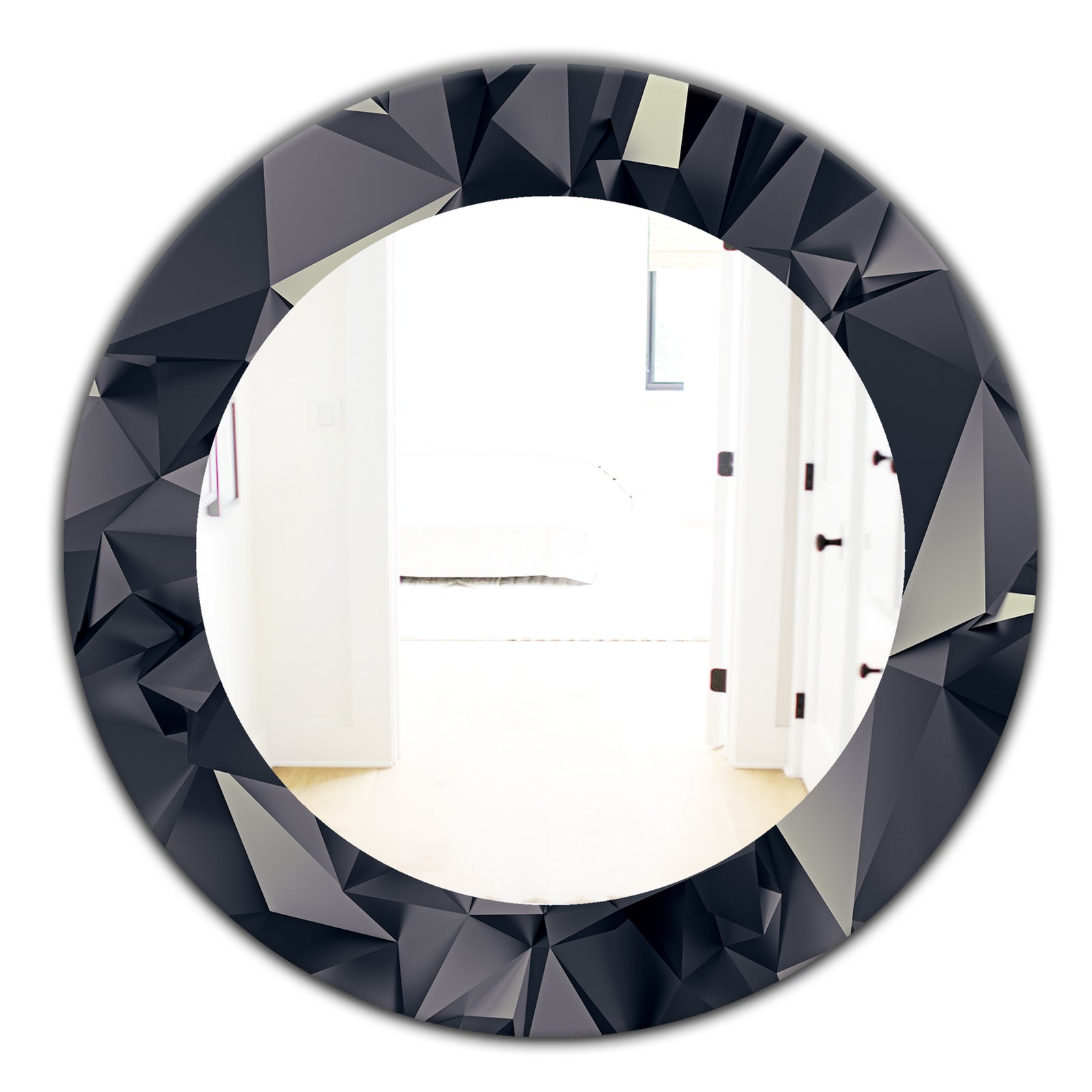 Shades Of Black - Modern Mirror - Oval or Round Wall Mirror