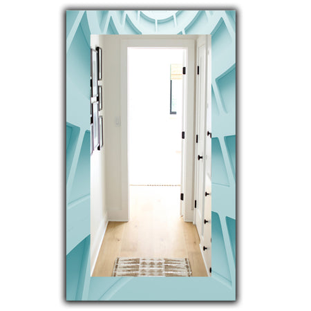 Light Blue Waves 4 - Modern Mirror - Wall Mirror