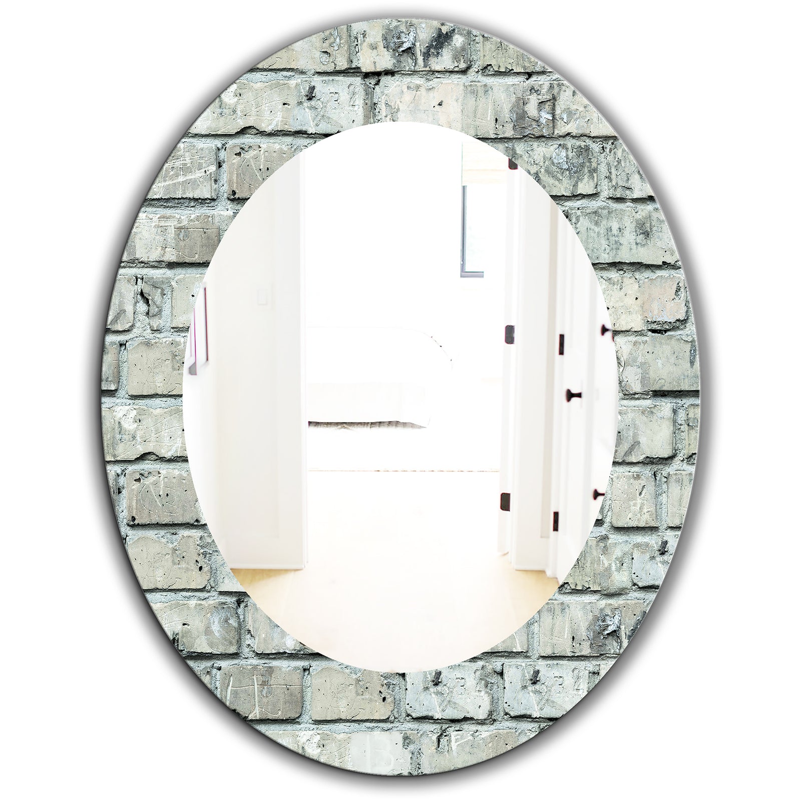 Stone 2 - Modern Mirror - Oval or Round Wall Mirror