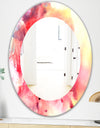 Pink Abstract - Mid-Century Mirror - Oval or Round Wall Mirror
