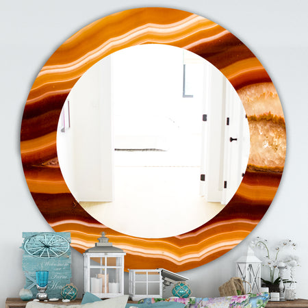 Marbled Geode 1 - Traditional Mirror - Oval or Round Wall Mirror