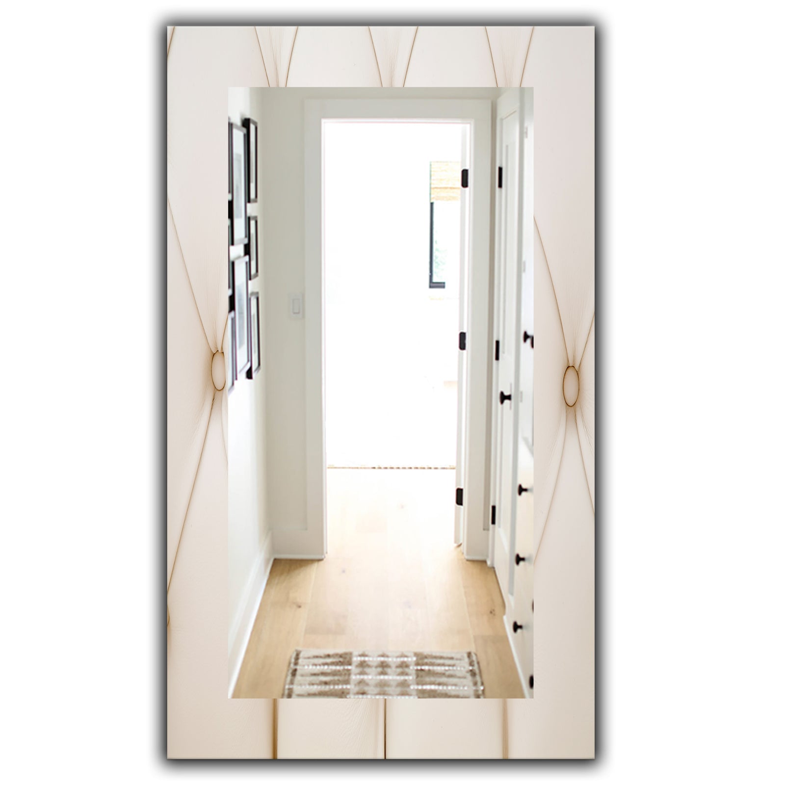 Leather Print II - Modern Mirror - Vanity Mirror
