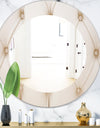 Leather Print II - Modern Mirror - Oval or Round Wall Mirror