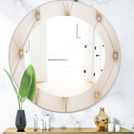 Leather Print II - Modern Mirror - Oval or Round Wall Mirror