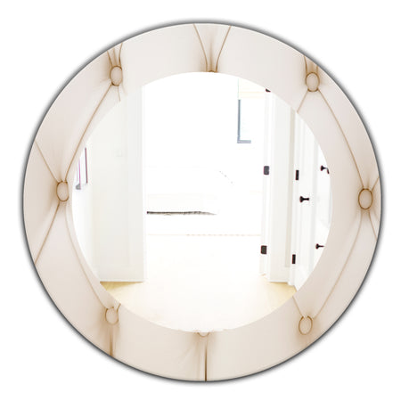 Leather Print II - Modern Mirror - Oval or Round Wall Mirror