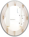 Leather Print II - Modern Mirror - Oval or Round Wall Mirror