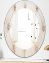 Leather Print II - Modern Mirror - Oval or Round Wall Mirror