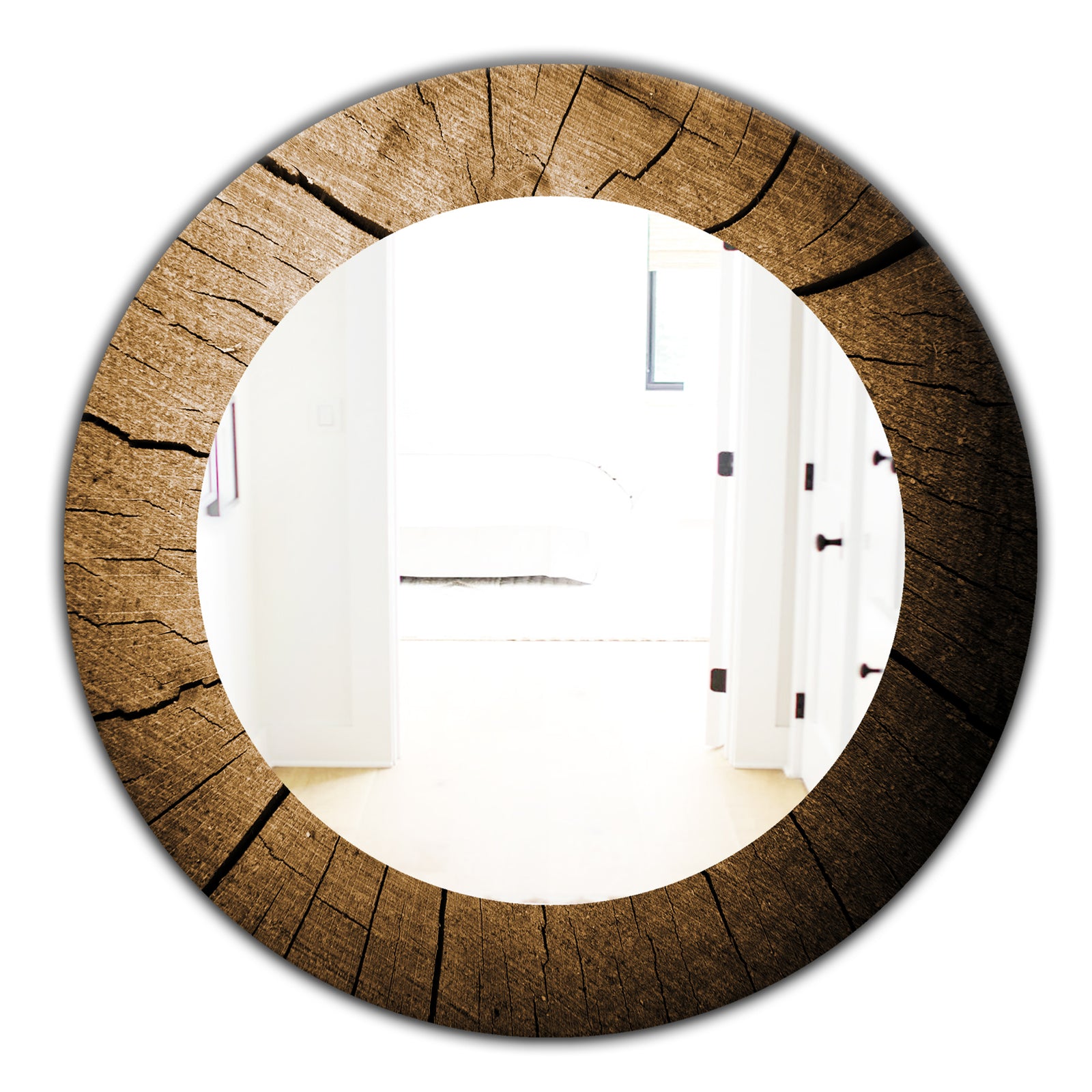 Wood Curve - Traditional Mirror - Oval or Round Wall Mirror