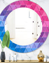 Triangular Colourfields 15 - Modern Mirror - Oval or Round Wall Mirror