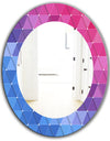 Triangular Colourfields 15 - Modern Mirror - Oval or Round Wall Mirror