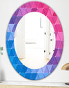 Triangular Colourfields 15 - Modern Mirror - Oval or Round Wall Mirror