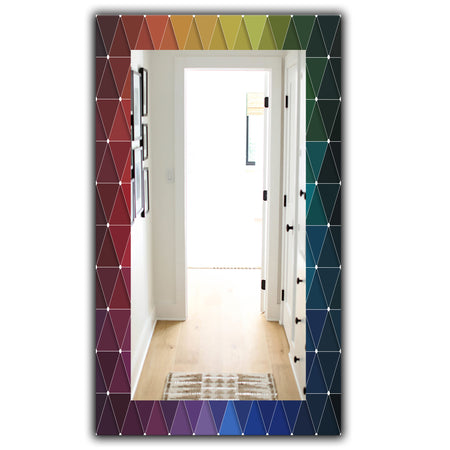 Triangular Colourfields 16 - Modern Mirror - Vanity Mirror