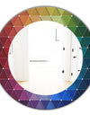 Triangular Colourfields 16 - Modern Mirror - Oval or Round Wall Mirror