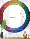 Triangular Colourfields 16 - Modern Mirror - Oval or Round Wall Mirror