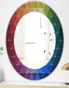 Triangular Colourfields 16 - Modern Mirror - Oval or Round Wall Mirror