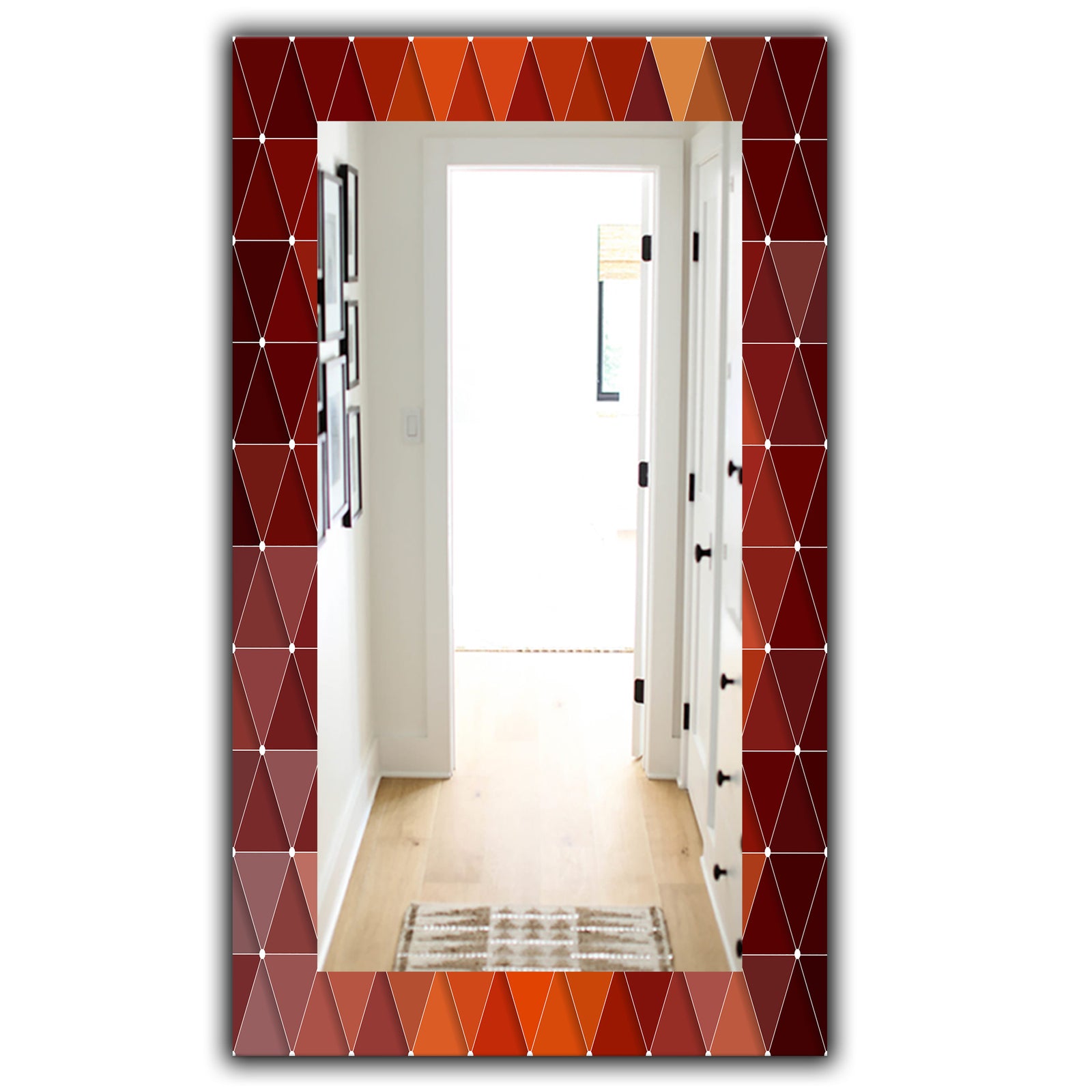 Triangular Colourfields 17 - Modern Mirror - Wall Mirror