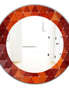 Triangular Colourfields 17 - Modern Mirror - Oval or Round Wall Mirror