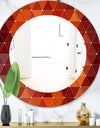 Triangular Colourfields 17 - Modern Mirror - Oval or Round Wall Mirror