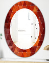 Triangular Colourfields 17 - Modern Mirror - Oval or Round Wall Mirror