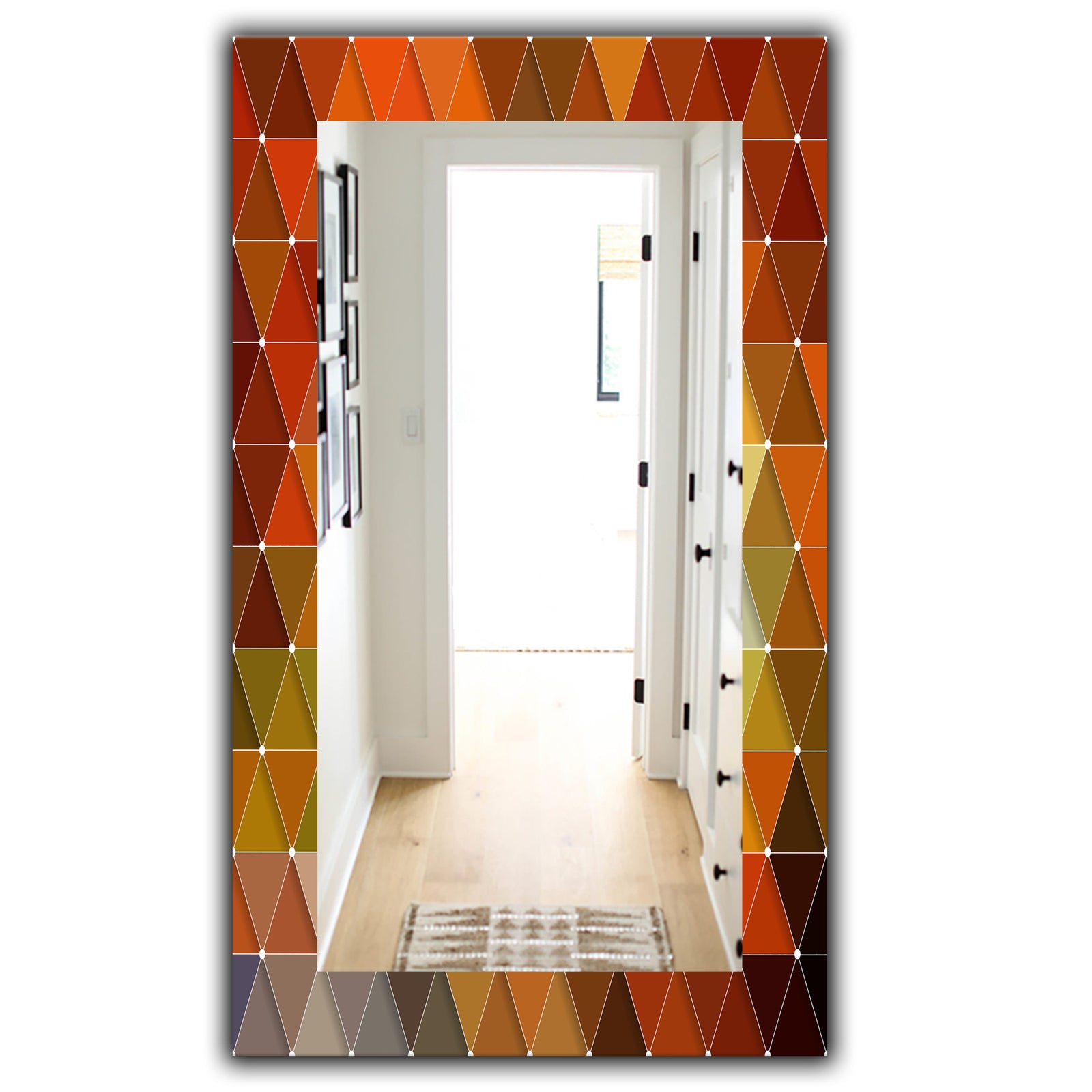 Triangular Colourfields 18 - Modern Mirror - Wall Mirror