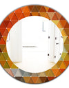 Triangular Colourfields 18 - Modern Mirror - Oval or Round Wall Mirror