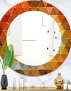 Triangular Colourfields 18 - Modern Mirror - Oval or Round Wall Mirror