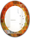 Triangular Colourfields 18 - Modern Mirror - Oval or Round Wall Mirror