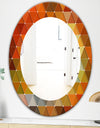 Triangular Colourfields 18 - Modern Mirror - Oval or Round Wall Mirror