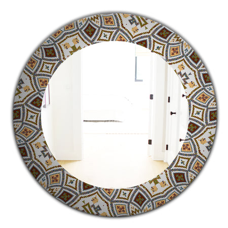 Arabic Mosaic - Modern Mirror - Oval or Round Wall Mirror