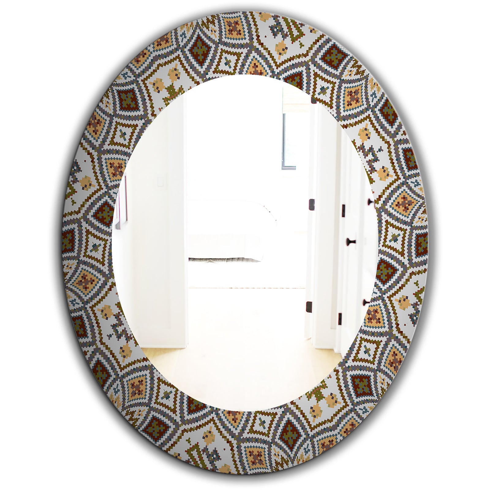 Arabic Mosaic - Modern Mirror - Oval or Round Wall Mirror