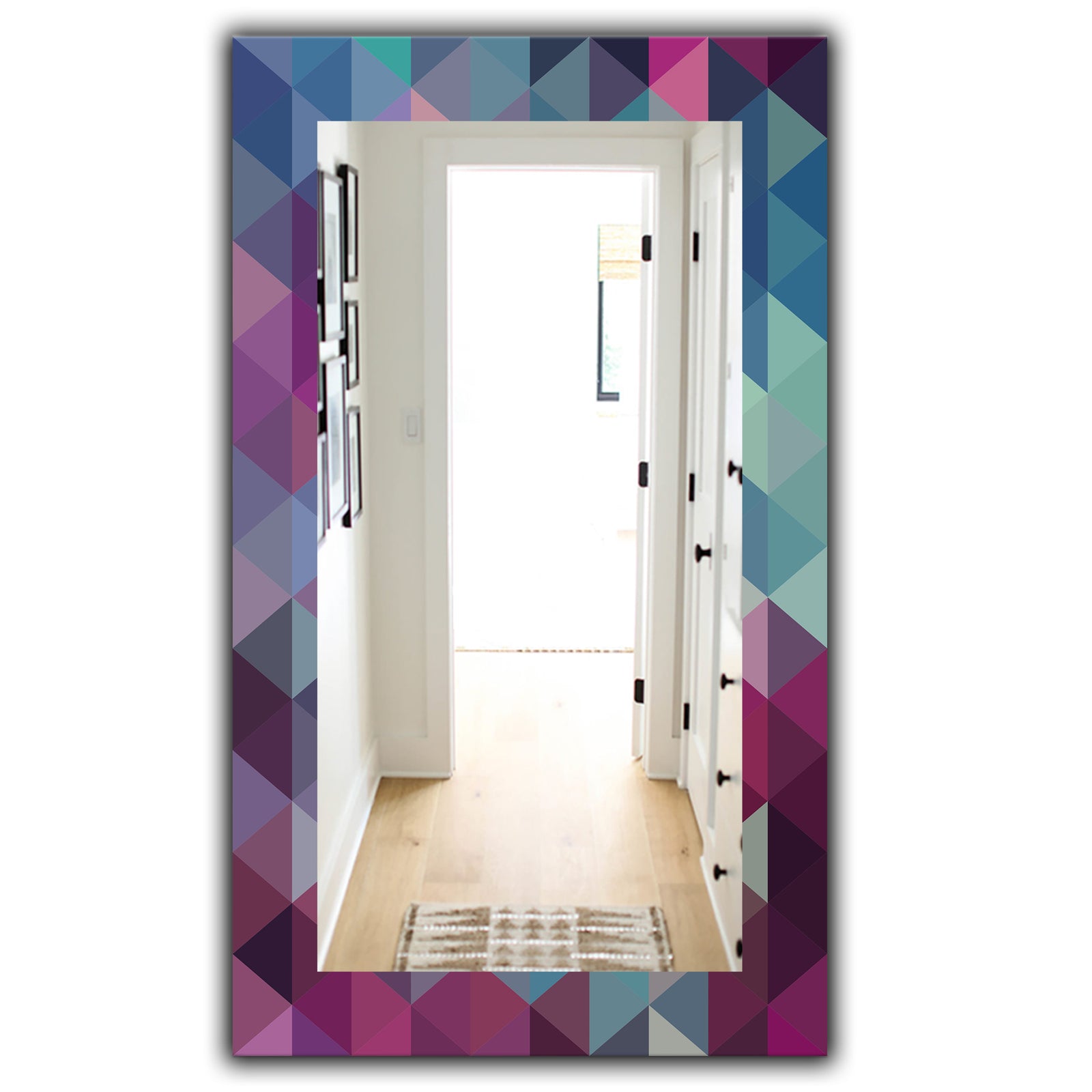 Triangular Colourfields 19 - Modern Mirror - Wall Mirror